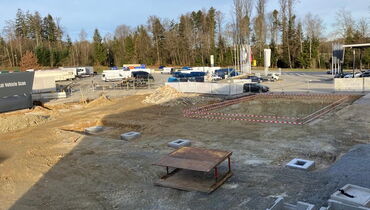 Teilübersicht der Baustelle in Sperrwies