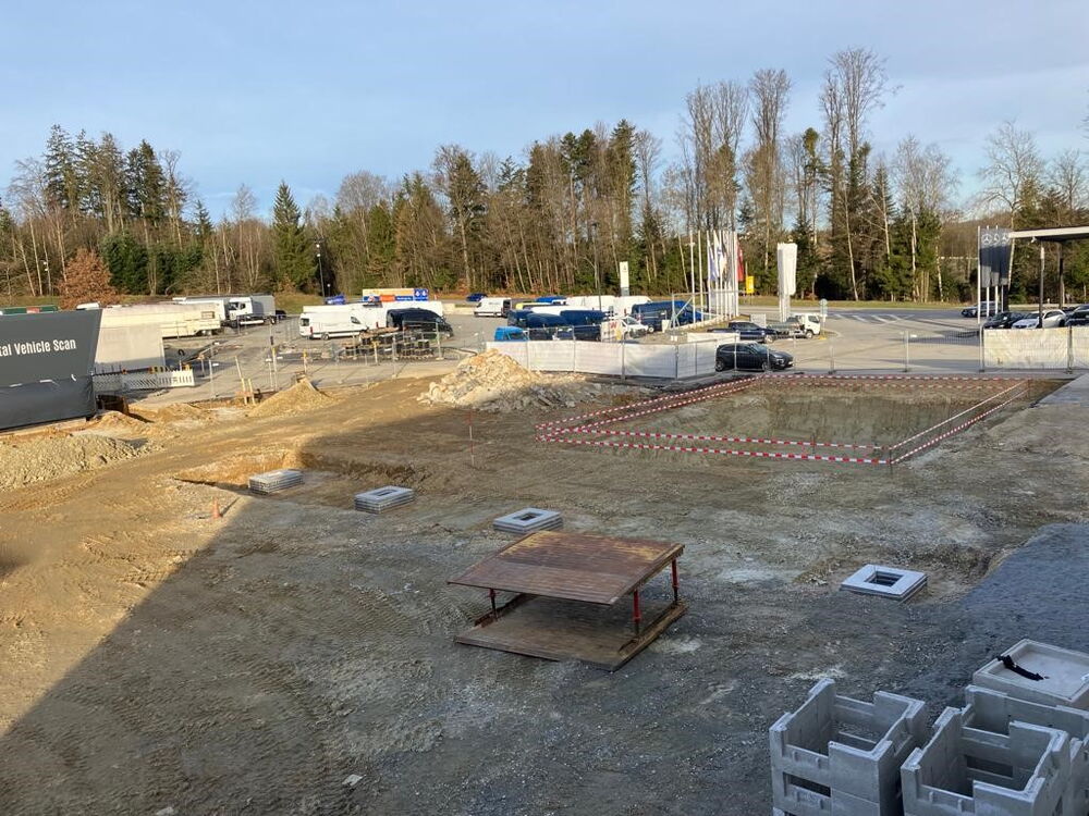 Teilübersicht der Baustelle in Sperrwies
